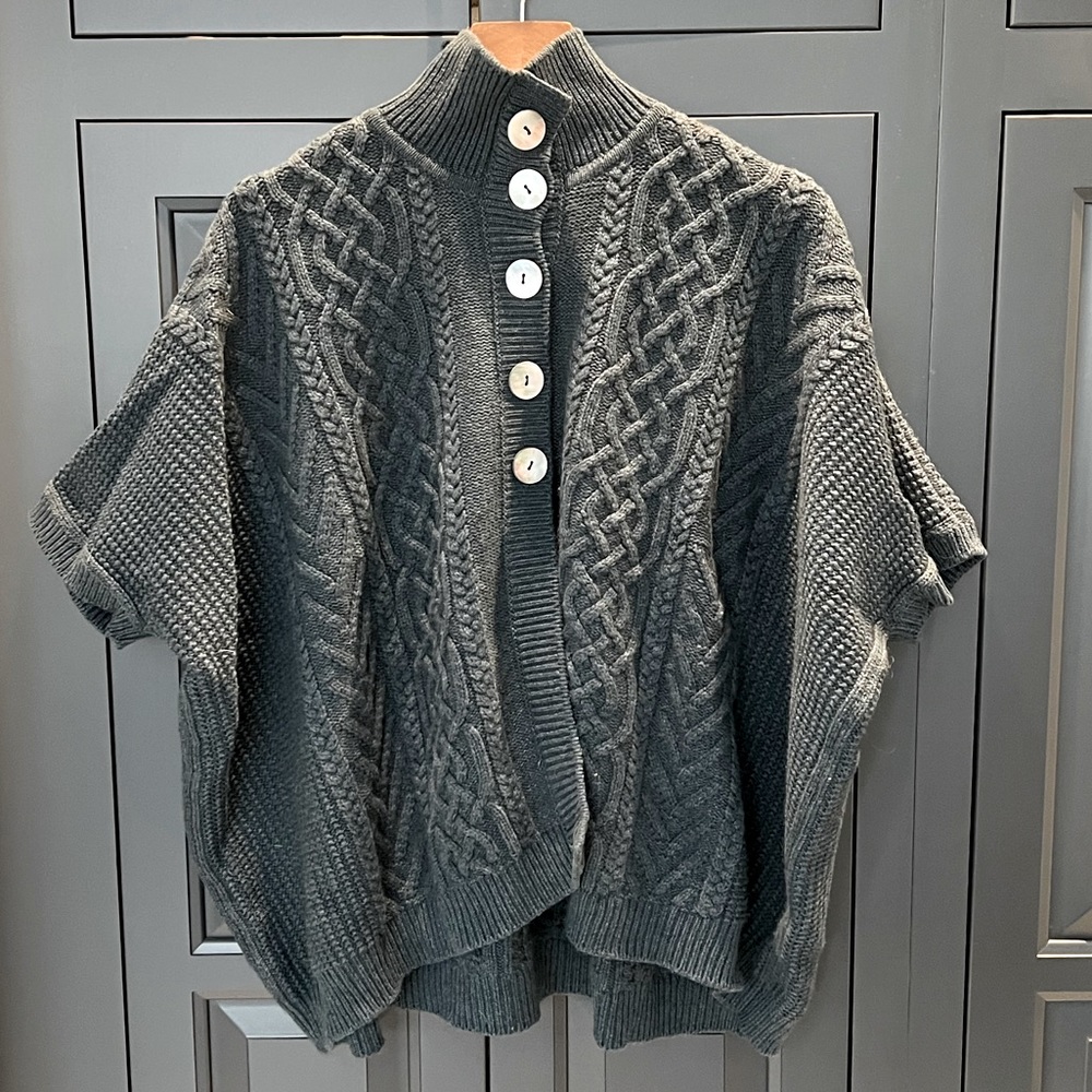 Brora, cashmere caplet sweater/poncho